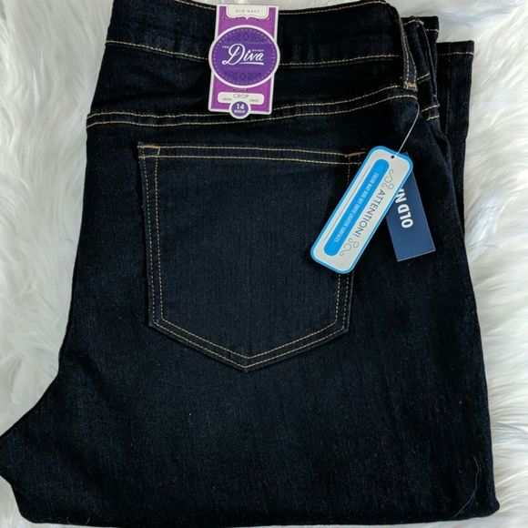 OLD NAVY DIVA Stretch Crop Jeans 14 NEW